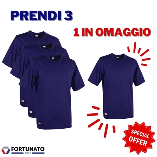 T-shirt Zanzibar a manica corta colore blu navy 100% cotone - Cofra in promo su Fortunato Shop