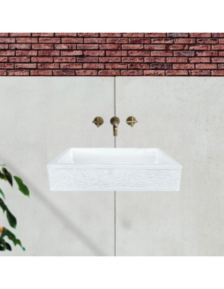 Pilozza Serie Grecale Cemento Finitura Zigrinata L.45 x P.35 x H.16 Cm