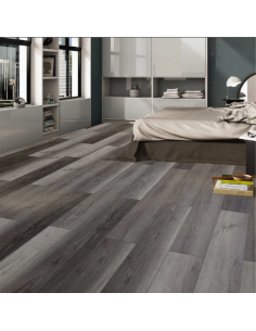 Pavimento LVT AC5 rettangolare Incastro 5 mm Olmo Grigio Confezione 2,23 mq 2