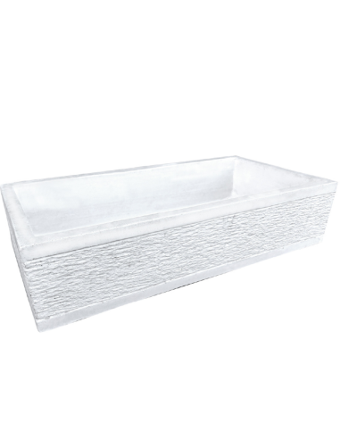 Pilozza Serie Grecale Cemento Calcestruzzo Zigrinata L.70 x P.35 x H.16 Cm