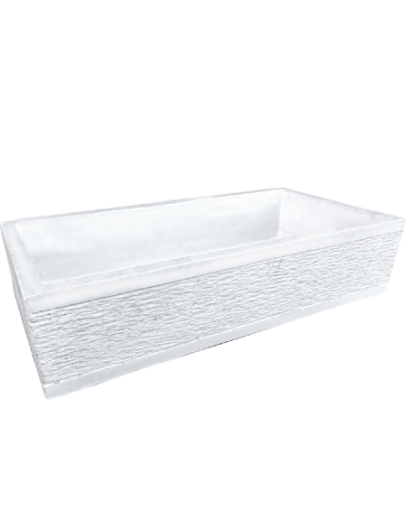 Pilozza Serie Grecale Cemento Calcestruzzo Zigrinata L.70 x P.35 x H.16 Cm