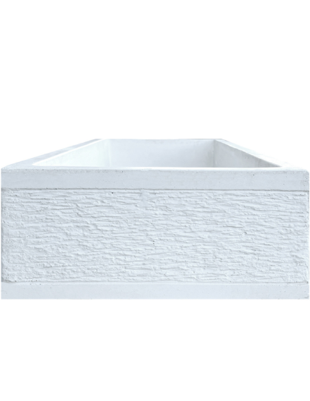 Pilozza Serie Grecale Cemento Calcestruzzo Zigrinata L.70 x P.35 x H.16 Cm