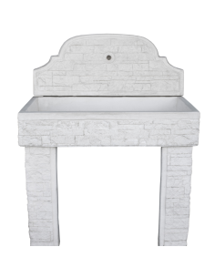 Pilozza Lavabo Serie Muraglietto 100 x 50 x h.20 cm Completa Piedi Frontalino