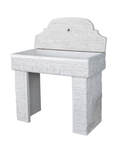 Pilozza Lavabo Serie Muraglietto 100 x 50 x h.20 cm Completa Piedi Frontalino 2