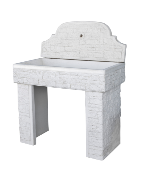 Pilozza Lavabo Serie Muraglietto 100 x 50 x h.20 cm Completa Piedi Frontalino
