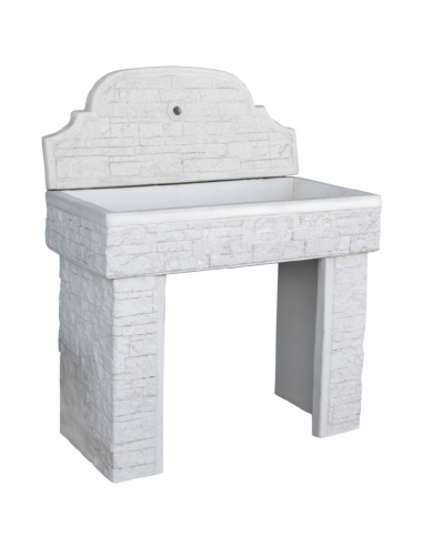 Pilozza Lavabo Serie Muraglietto 100 x 50 x h.20 cm Completa Piedi Frontalino