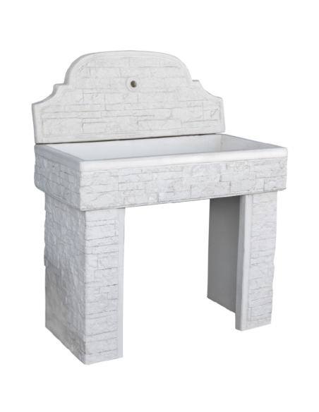 Pilozza Lavabo Serie Muraglietto 100 x 50 x h.20 cm Completa Piedi Frontalino
