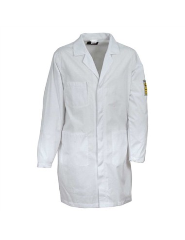 Camice da lavoro Electrostatic per ambienti Atex e Esd colore bianco 