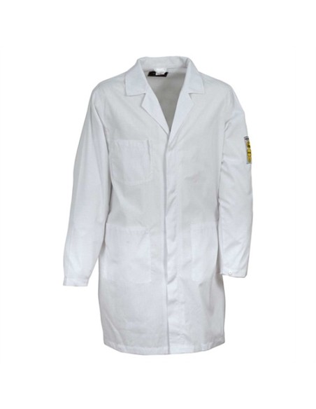 Camice da lavoro Electrostatic per ambienti Atex e Esd colore bianco 