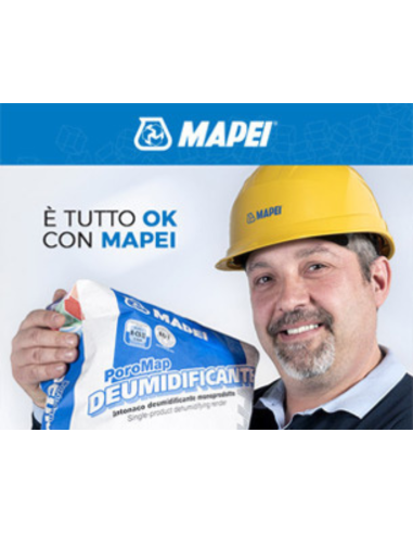 Intonaco monoprodotto Poromap deumidificante da 20 kg 