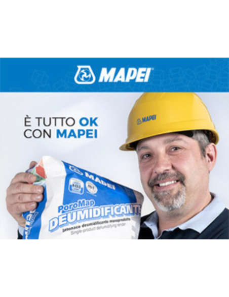 Intonaco monoprodotto Poromap deumidificante da 20 kg 