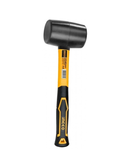 Martello in gomma nera con impugnatura in vetroresina da 450 gr 