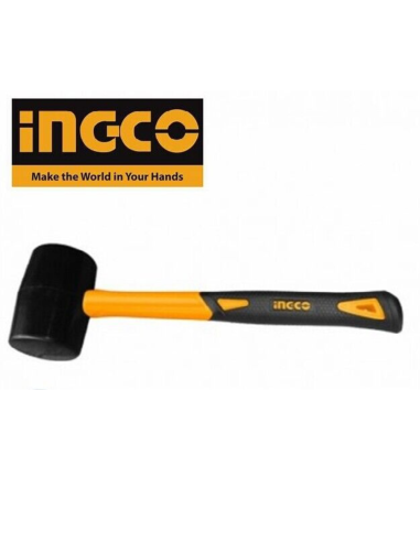 Martello in gomma nera con impugnatura in vetroresina da 450 gr 