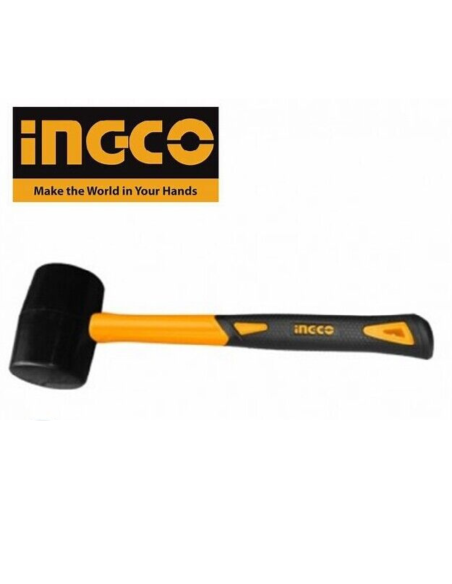 Martello in gomma nera con impugnatura in vetroresina da 450 gr 