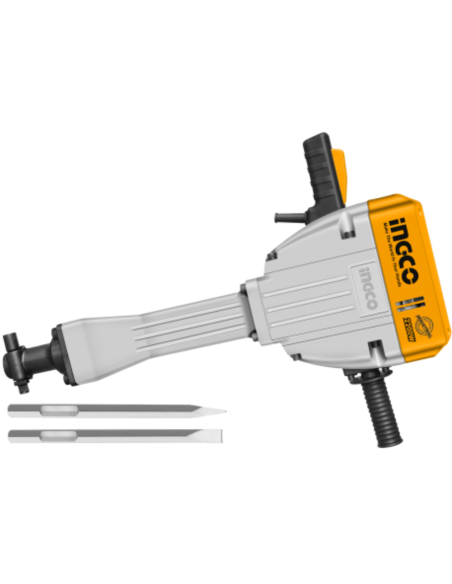 Martello demolitore da 2200W Sistema Antivibrazione 2 scalpelli Cavi di Gomma