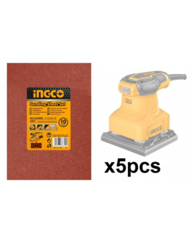 Levigatrice Palmare A Filo 240 W 5 Fogli Carta Abrasiva + Spazzole Ricambio 