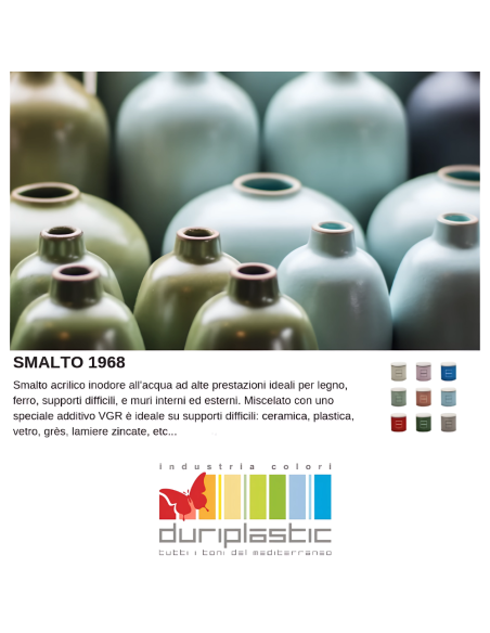 Smalto1968 Base Acqua VGR Piastrelle Ceramiche Supporti Difficili L 0.5