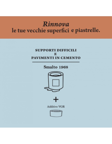 Smalto1968 Base Acqua VGR Piastrelle Ceramiche Supporti Difficili L 0.5