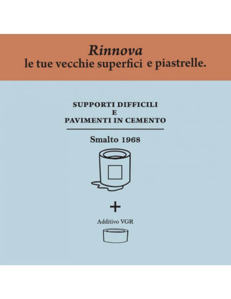 Smalto1968 Base Acqua VGR Piastrelle Ceramiche Supporti Difficili L 0.5