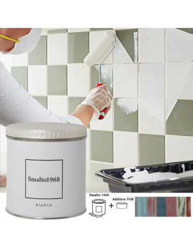 Smalto1968 Base Acqua VGR Piastrelle Ceramiche Supporti Difficili L 0.5