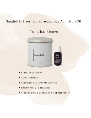 Smalto1968 Base Acqua VGR Piastrelle Ceramiche Supporti Difficili L 0.5