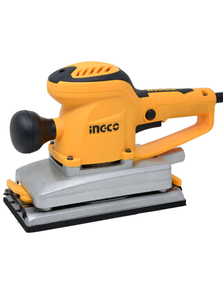 Levigatrice Orbitale A Filo Base Alluminio 350W 5 Fogli Abrasivi + Set Spazzole