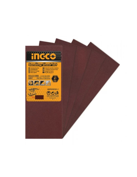 Levigatrice Orbitale A Filo Base Alluminio 350W 5 Fogli Abrasivi + Set Spazzole