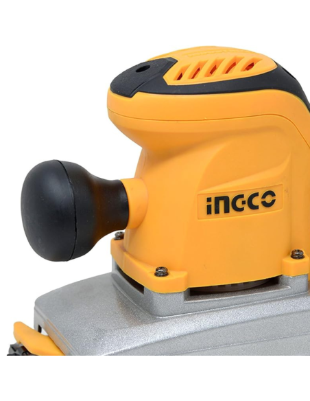 Levigatrice Orbitale A Filo Base Alluminio 350W 5 Fogli Abrasivi + Set Spazzole