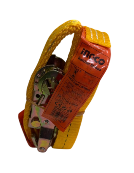 Cinghie Cricchetto 10 Metri x 50 mm 3 Tonnellate Ancoraggio Fissaggio Oggetti 