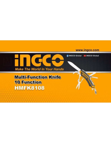 Coltello Multifunzione Tascabile Campeggio Escursionismo Outdoor 10 Attrezzi