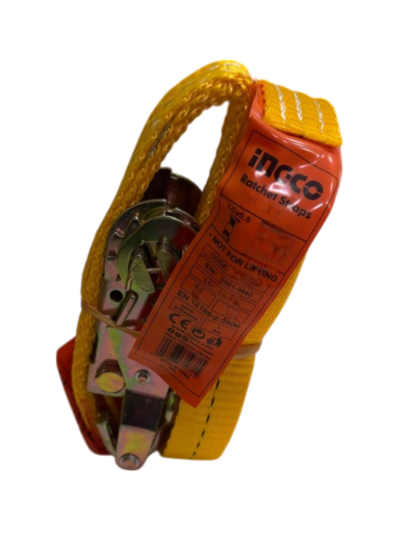 Cinghie Cricchetto 10 Metri x 50 mm 4 Tonnellate Ancoraggio Fissaggio Oggetti 