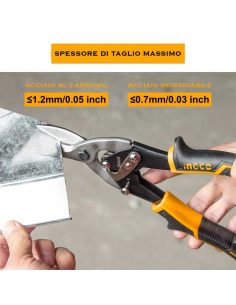 Cesoia Lattoniere Sinistra 250 mm Tagli Netti Precisi Puliti Lamiere Acciaio  2