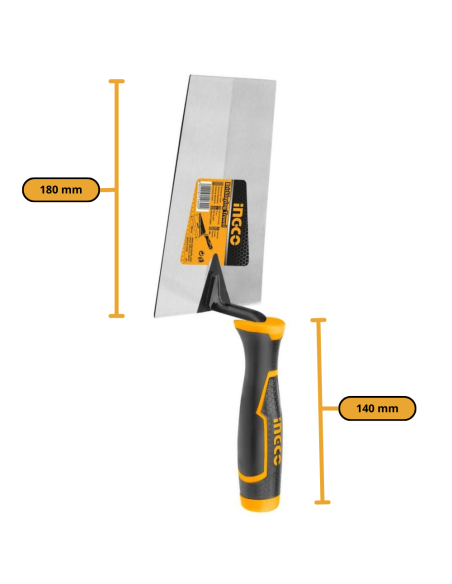 Cazzuola Punta Quadra 180 mm Muratura Intonaco Fai Da Te Edilizia Professionale