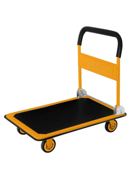 Carrello 4 Ruote Manico Pieghevole 150 kg Trasporto Carichi Pesanti Antiscivolo