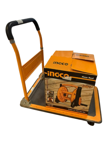 Carrello 4 Ruote Manico Pieghevole 150 kg Trasporto Carichi Pesanti Antiscivolo
