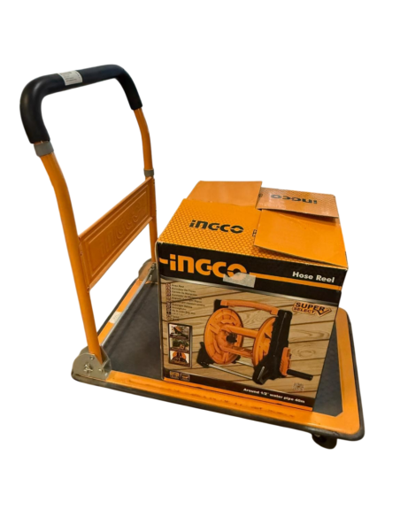 Carrello 4 Ruote Manico Pieghevole 150 kg Trasporto Carichi Pesanti Antiscivolo