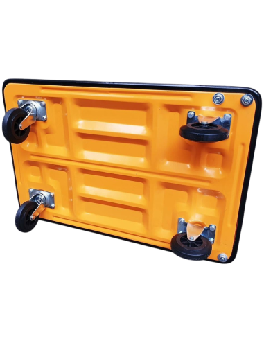 Carrello 4 Ruote Manico Pieghevole 150 kg Trasporto Carichi Pesanti Antiscivolo