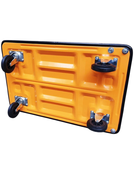 Carrello 4 Ruote Manico Pieghevole 150 kg Trasporto Carichi Pesanti Antiscivolo