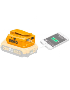 Caricatore Portatile Tensione 20V USB Nudo Batterie Cantiere Telefono Tablet