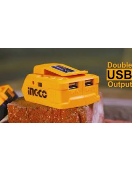 Caricatore Portatile Tensione 20V USB Nudo Batterie Cantiere Telefono Tablet