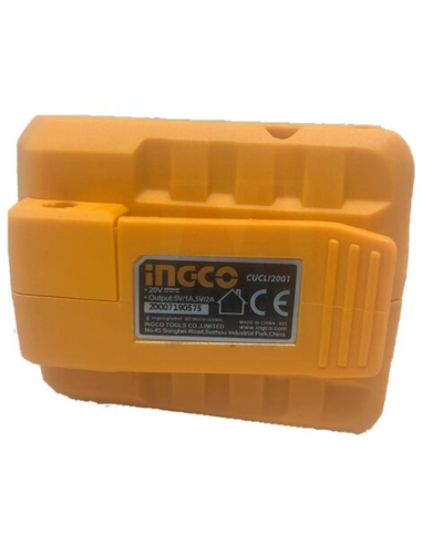 Caricatore Portatile Tensione 20V USB Nudo Batterie Cantiere Telefono Tablet
