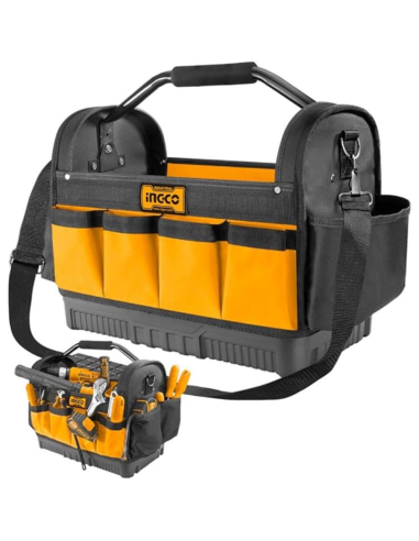 Borsa Porta Attrezzi 15 Tasche Base Rigida Organizzazione Utensili cm 40 