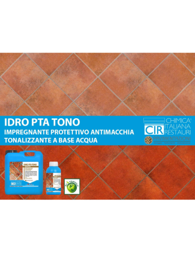 Impregnante Protettivo Antimacchia all'Acqua Pavimenti Cotto Idro Pta Tono 1 litro
