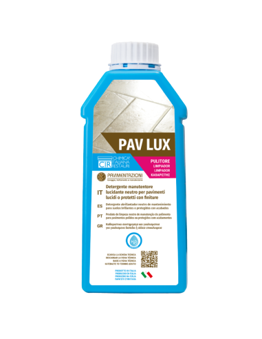 Detergente Manutentore Lucidante Neutro Pavimenti Lucidi  Finiture Pav Lux 1 lt