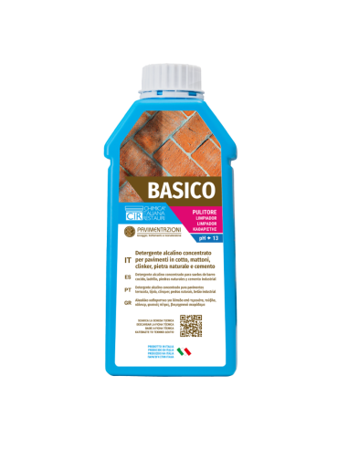 Detergente alcalino concentrato sgrassante per pavimenti da 1 lt Basico