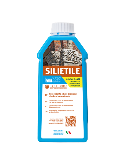 Consolidante a base di silicato di etile a solvente per restauro Silietile 1 lt