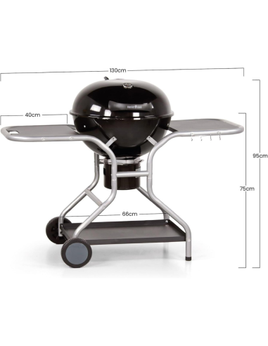 Barbecue a Carbone Modello Sally  57 cm Sistema Raccogli Cenere Termometro