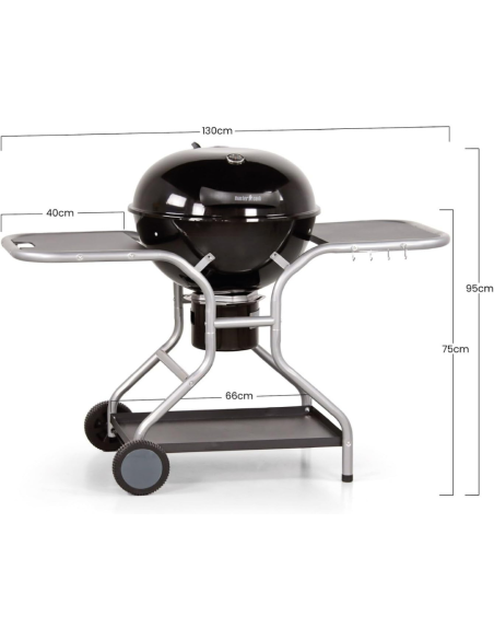 Barbecue a Carbone Modello Sally  57 cm Sistema Raccogli Cenere Termometro