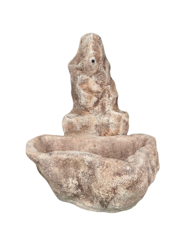 Fontana Giardino Calcestruzzo Senza Rubinetto L.78xP.80xH.95 Cm Modello Pietra