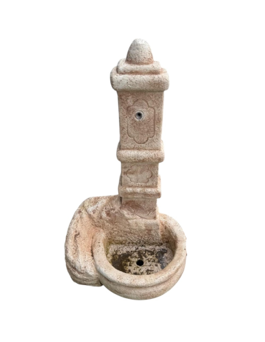 Fontana Calcestruzzo Cemento Senza Rubinetto 63x50xH.109cm Modello Castello  